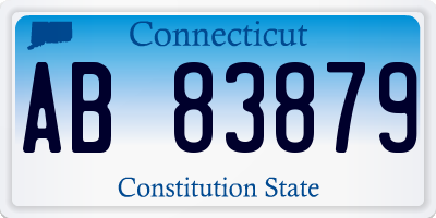 CT license plate AB83879