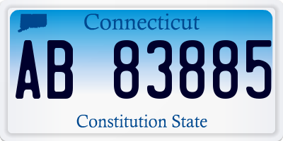 CT license plate AB83885