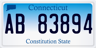 CT license plate AB83894