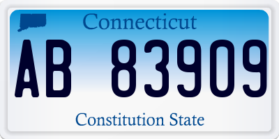 CT license plate AB83909