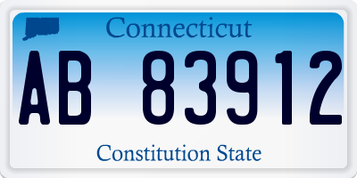 CT license plate AB83912