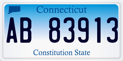 CT license plate AB83913