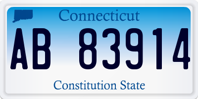 CT license plate AB83914