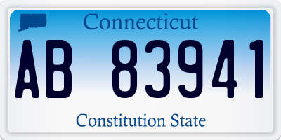 CT license plate AB83941