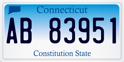 CT license plate AB83951