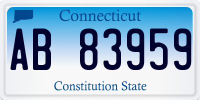 CT license plate AB83959