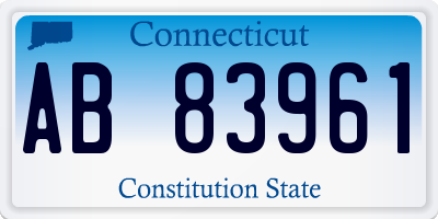 CT license plate AB83961