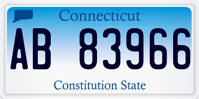 CT license plate AB83966