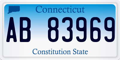 CT license plate AB83969