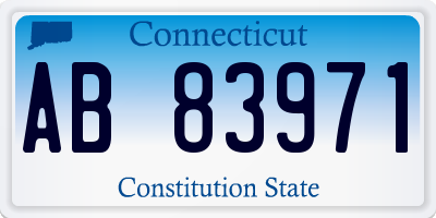 CT license plate AB83971