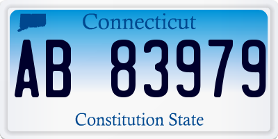 CT license plate AB83979