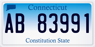 CT license plate AB83991