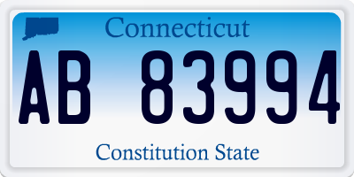 CT license plate AB83994