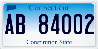 CT license plate AB84002