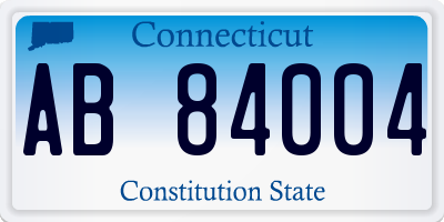 CT license plate AB84004