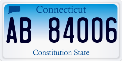 CT license plate AB84006