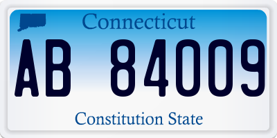 CT license plate AB84009