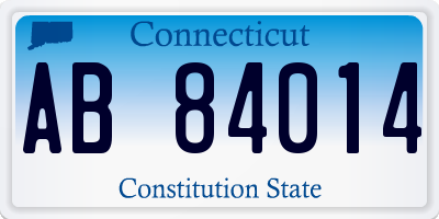 CT license plate AB84014