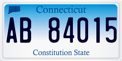 CT license plate AB84015