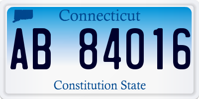 CT license plate AB84016