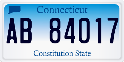 CT license plate AB84017