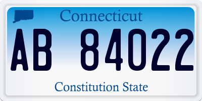 CT license plate AB84022