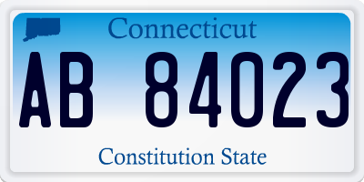 CT license plate AB84023