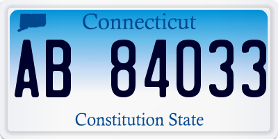 CT license plate AB84033