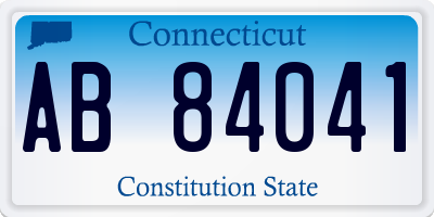 CT license plate AB84041