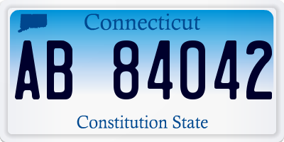 CT license plate AB84042