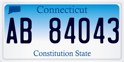 CT license plate AB84043