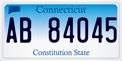 CT license plate AB84045