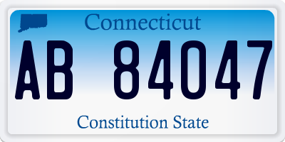 CT license plate AB84047