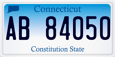 CT license plate AB84050