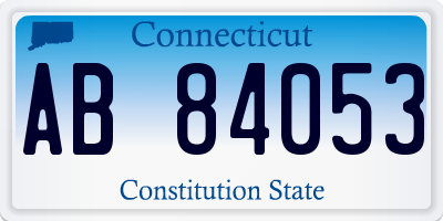 CT license plate AB84053