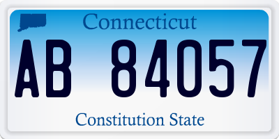 CT license plate AB84057