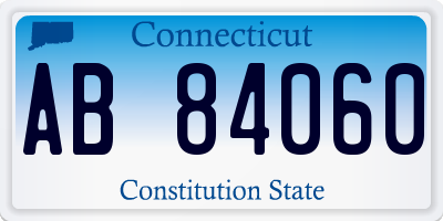 CT license plate AB84060