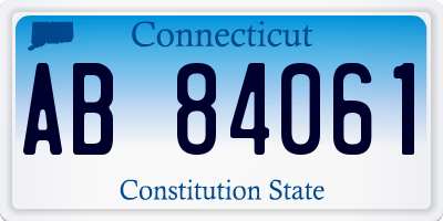 CT license plate AB84061