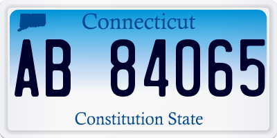 CT license plate AB84065