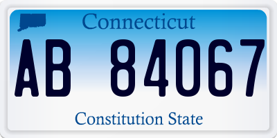 CT license plate AB84067