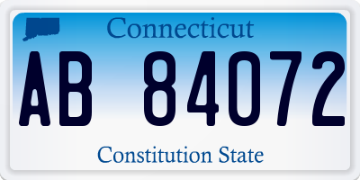 CT license plate AB84072