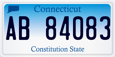 CT license plate AB84083