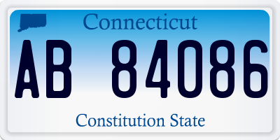 CT license plate AB84086