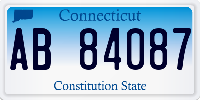 CT license plate AB84087