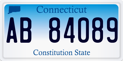 CT license plate AB84089