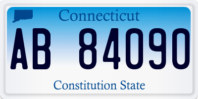 CT license plate AB84090