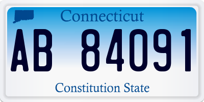 CT license plate AB84091