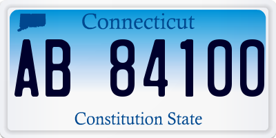 CT license plate AB84100