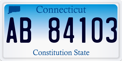 CT license plate AB84103