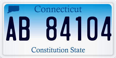 CT license plate AB84104